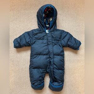 Columbia Baby Down Snowsuit Bunting One-Piece Hooded Blue 0-3M